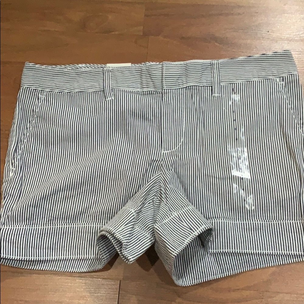 Pinstripe short shorts
